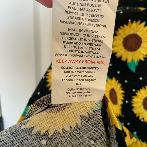 Collectif Sunflower Patterned Dress - Picture 4 of 6